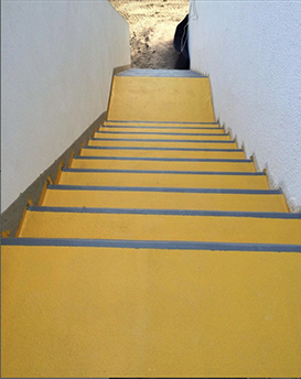 Treppenbeschichtung in einer Kita